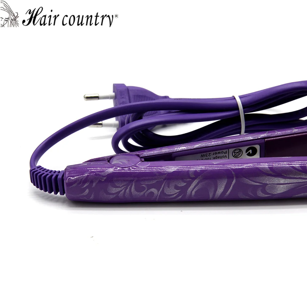 Hair Country Mini Purple Straightener Flat Iron Straightening Comb Personal Care Appliances |