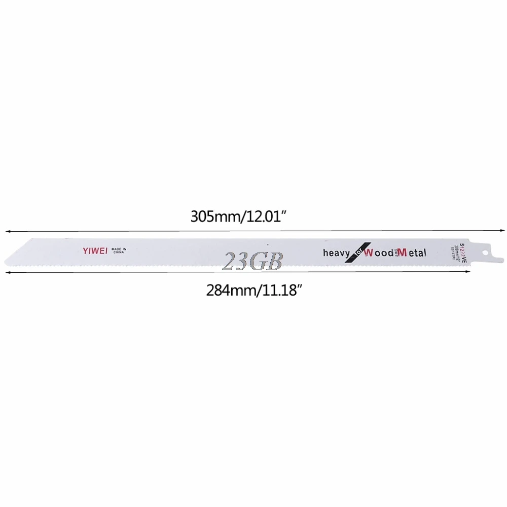 

S1222VE 12" Bimetal Reciprocating Sabre Saw Blades For Metal & Wood Cutting 5PCS/SET J31