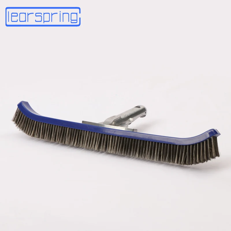 Cleaning Brush 1" из нержавеющей стали и алюминия на спине для бассейна, спа гидромассажная Ванна пруд Водоросли Кисть для рисования на стене щетка для очистки бассейнов оборудование для чистки бассейна - Цвет: Cleaning Brush