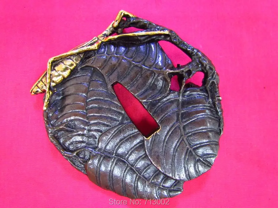 Японский меч Tsuba подпись красная медь для самурая Катана-дьявола лошади | Дом и