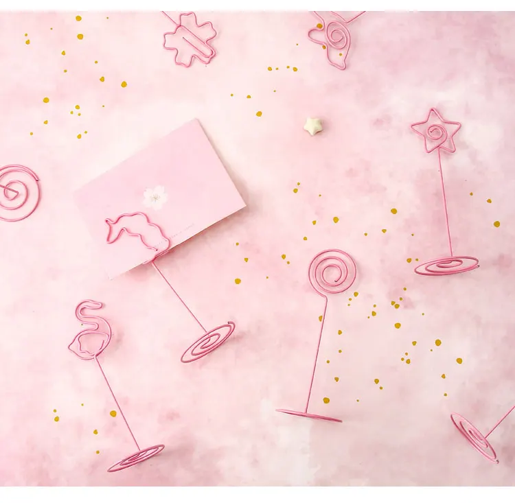 Mr paper Kawaii Ins Стиль Розовый фламинго Единорог кактус Лебедь Сердце Звезда Памятка клип блокнот держатель для фото стоячие памятки зажимы