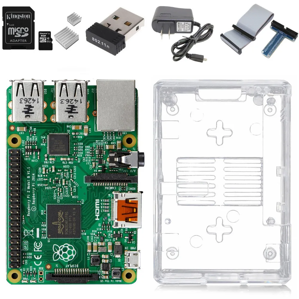 Raspberry Pi 3 Модель B полный starter kit B/прозрачный корпус/2.5A Мощность питания/WiFi