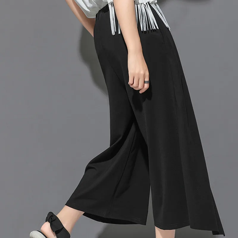 Женские свободные брюки ASYMSAY повседневные в Корейском стиле с оборками и