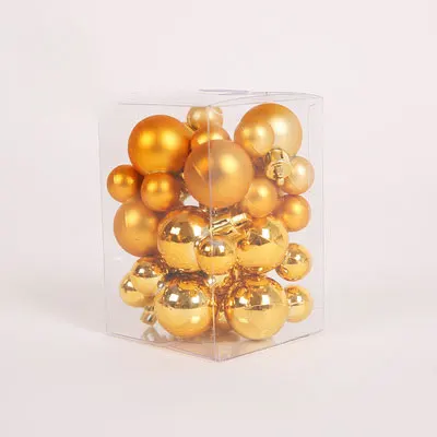 4cm Gold 12PC Украшения для рождественской елки шар олень звезда пряник человек Лось кулон Подарите вашему ребенку прекрасный подарок - Цвет: 4cm Gold 12PC