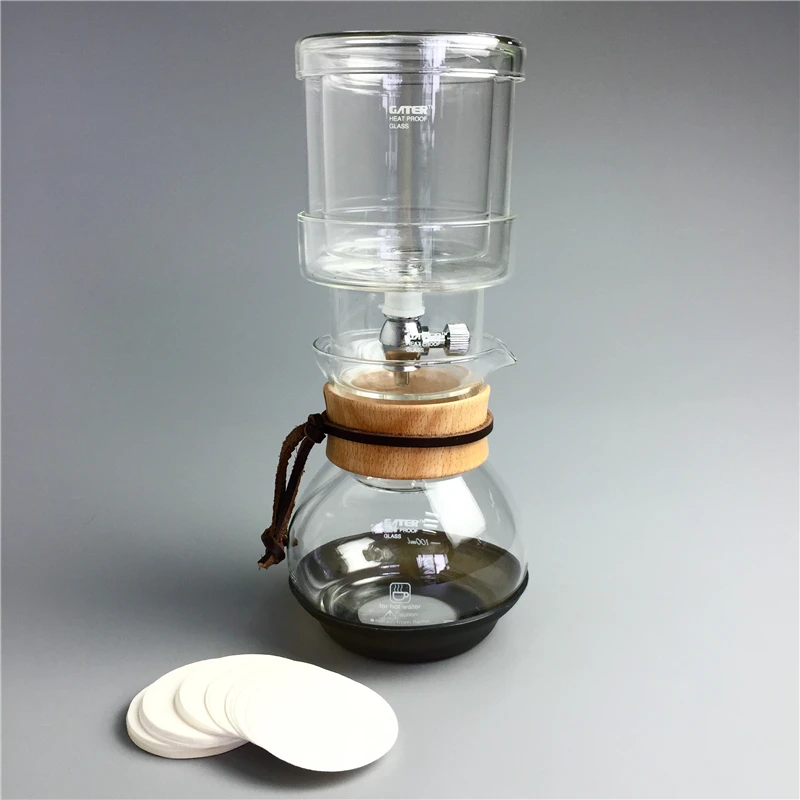 Холодная Кофеварка 400 мл стеклянная зеркальная кофеварка комплект Percolator v60