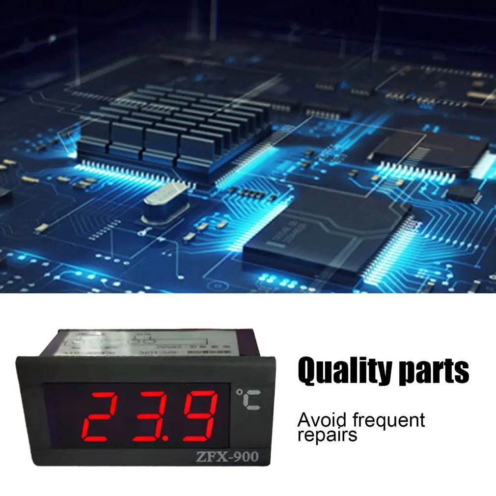 ZFX-900 LED Display Digital Thermometer Temperature Monitor Fridge Freezer Water Tanks Probe Sensor 220v AC | Инструменты