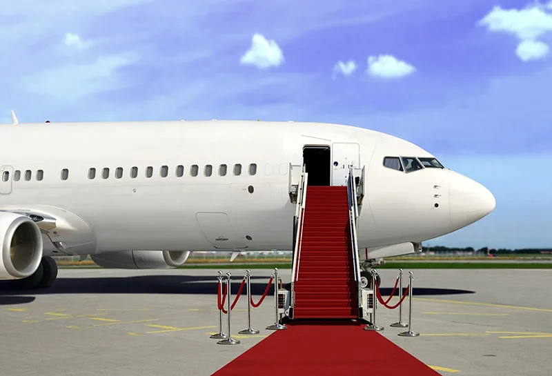

10x10FT Airport Airplane Plane Red Carpet Entrance Stairs Custom Photo Backdrop Studio Background Vinyl 300cm x 300cm