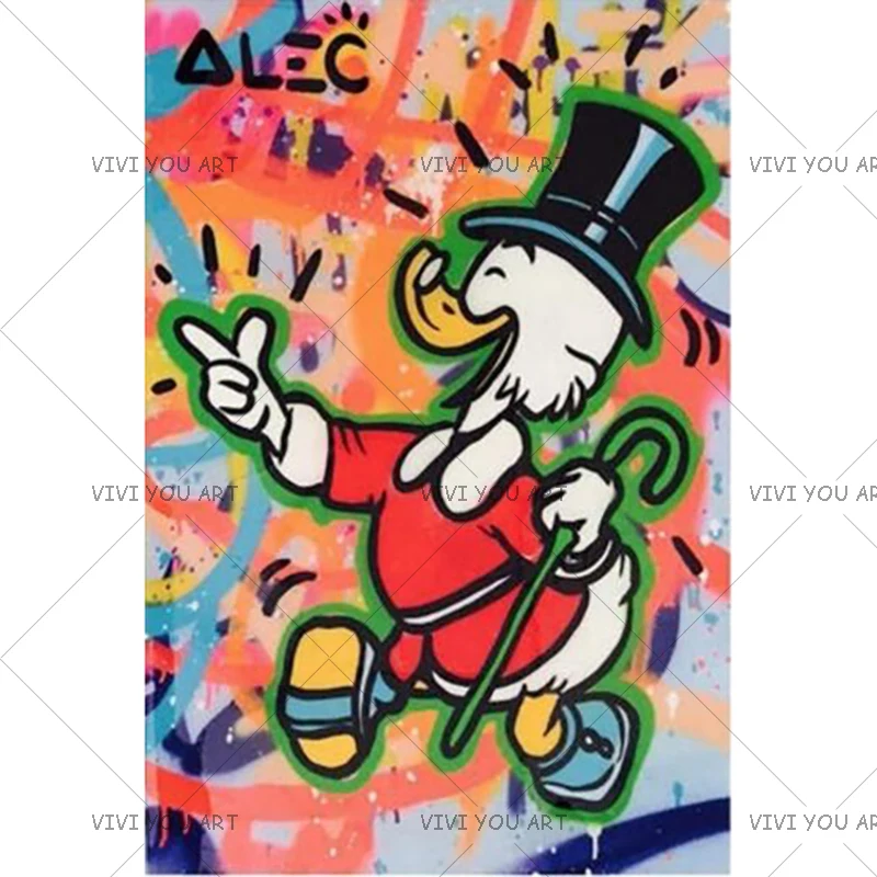 

100% Handmade Nordic style Cuadros Wall Art picture Romantic Canvas Painting Cartoon For Girls Bedroom Living Room Decor