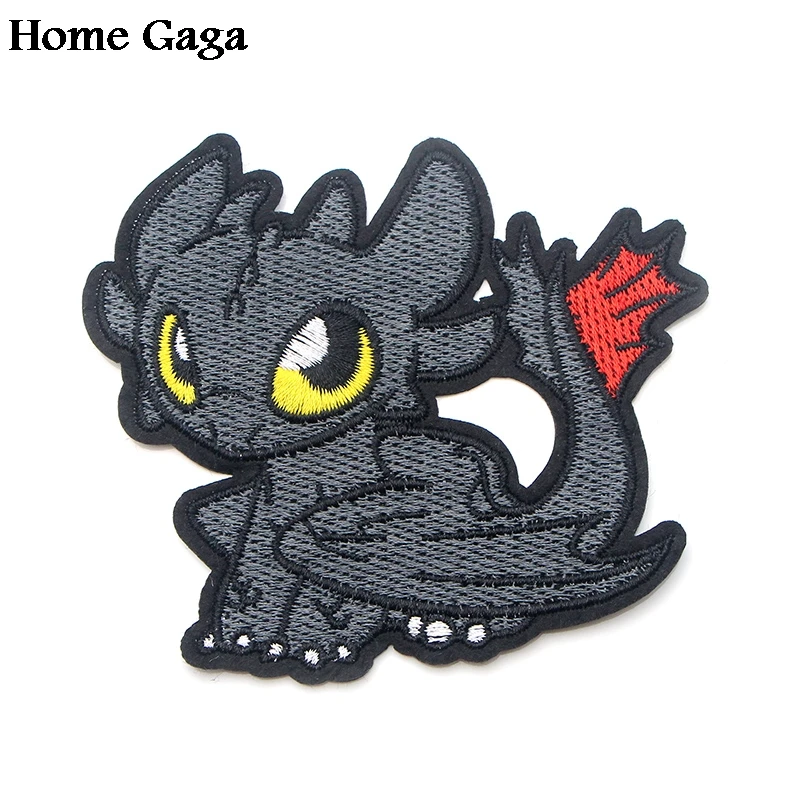 1 Homegaga Как приручить дракона беззубый светильник fury DIY вышитые патчи пришить железную одежду наклейка на рюкзак значок D1723 - Цвет: 1
