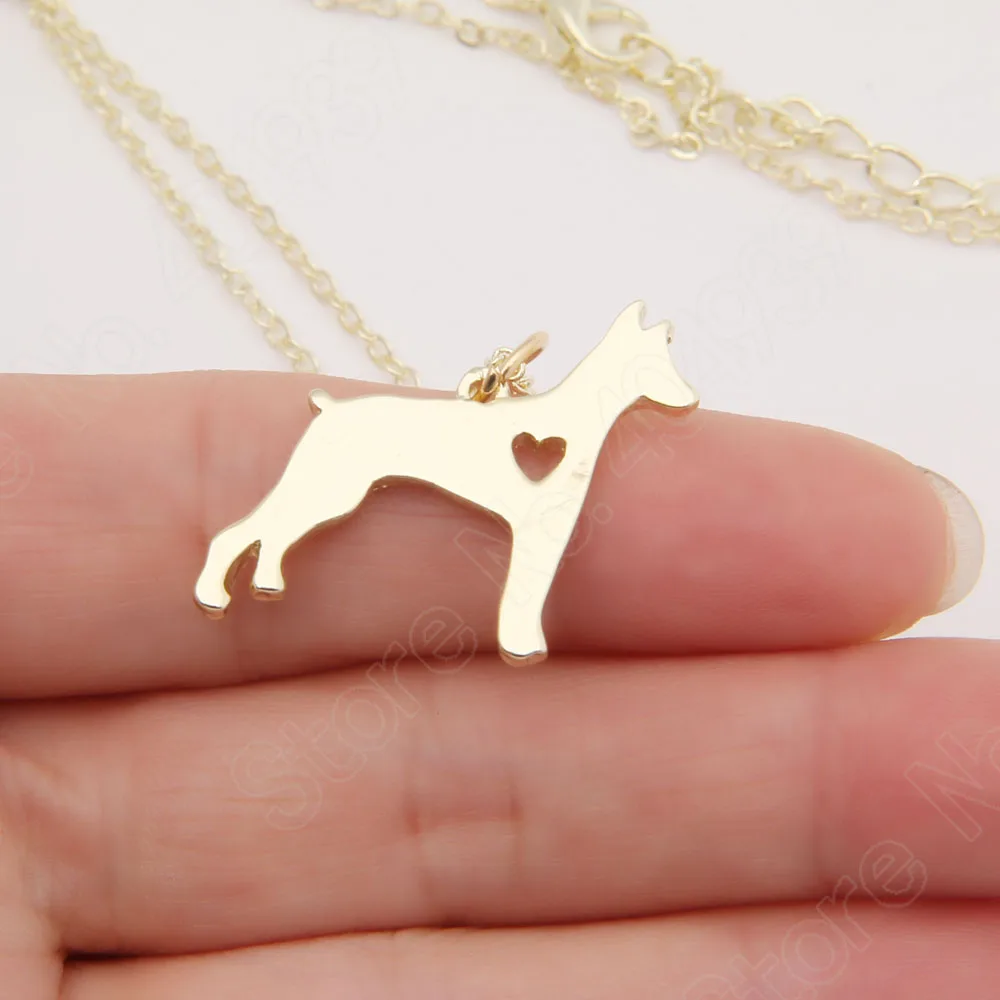 

Doberman Necklace Pendant Pincsher Heart Pendant Dog Memorial Pet Necklaces & Pendants Women Animal Charms Christmas Gift