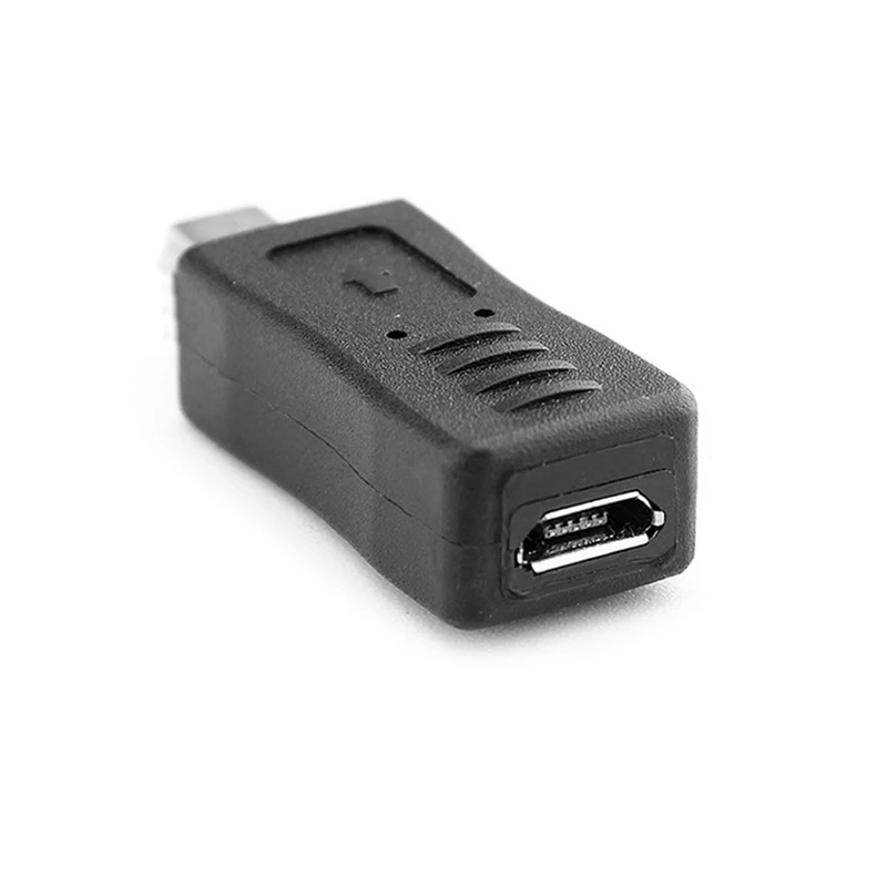 Черный микро USB Женский мини Мужской адаптер зарядное устройство