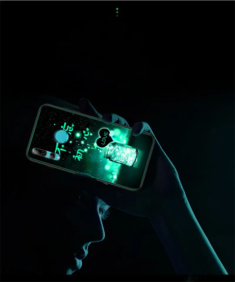 Светящийся чехол для телефона huawei Honor 20 Lite, чехол, светящаяся задняя крышка из закаленного стекла для huawei Honor 10i 20 Lite, чехол, сумка
