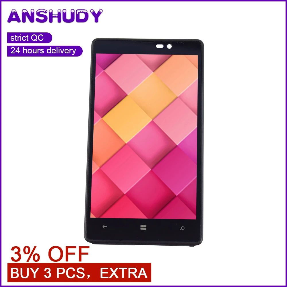 Для Nokia Lumia 820 N820 сенсорный экран дигитайзер Сенсорное стекло + ЖК-дисплей монитор