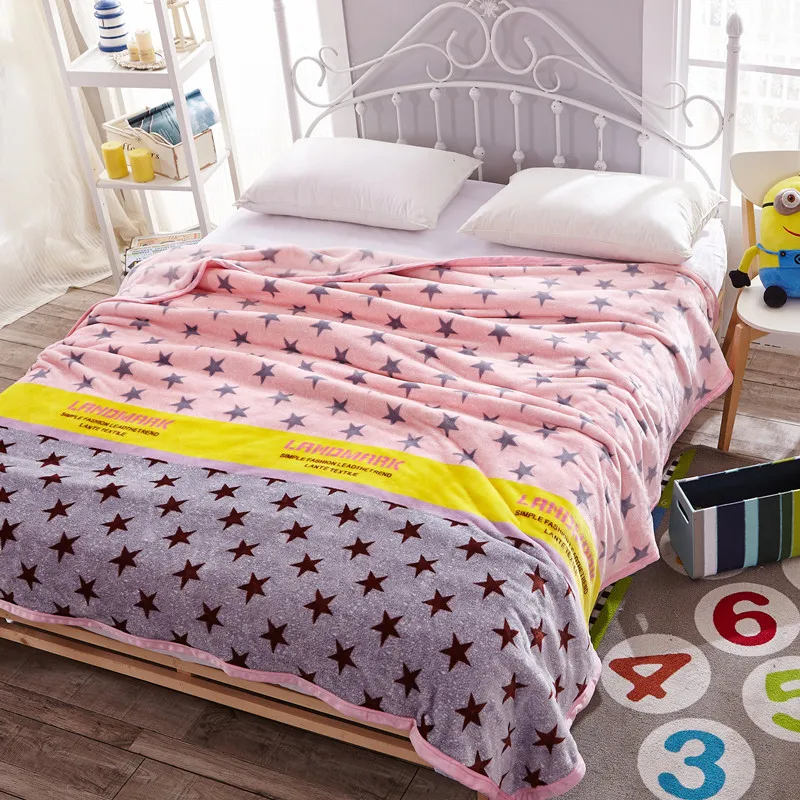 Высокое качество Одеяло коралловый флис Ткань Одеяла удобные весна/осень мягкие