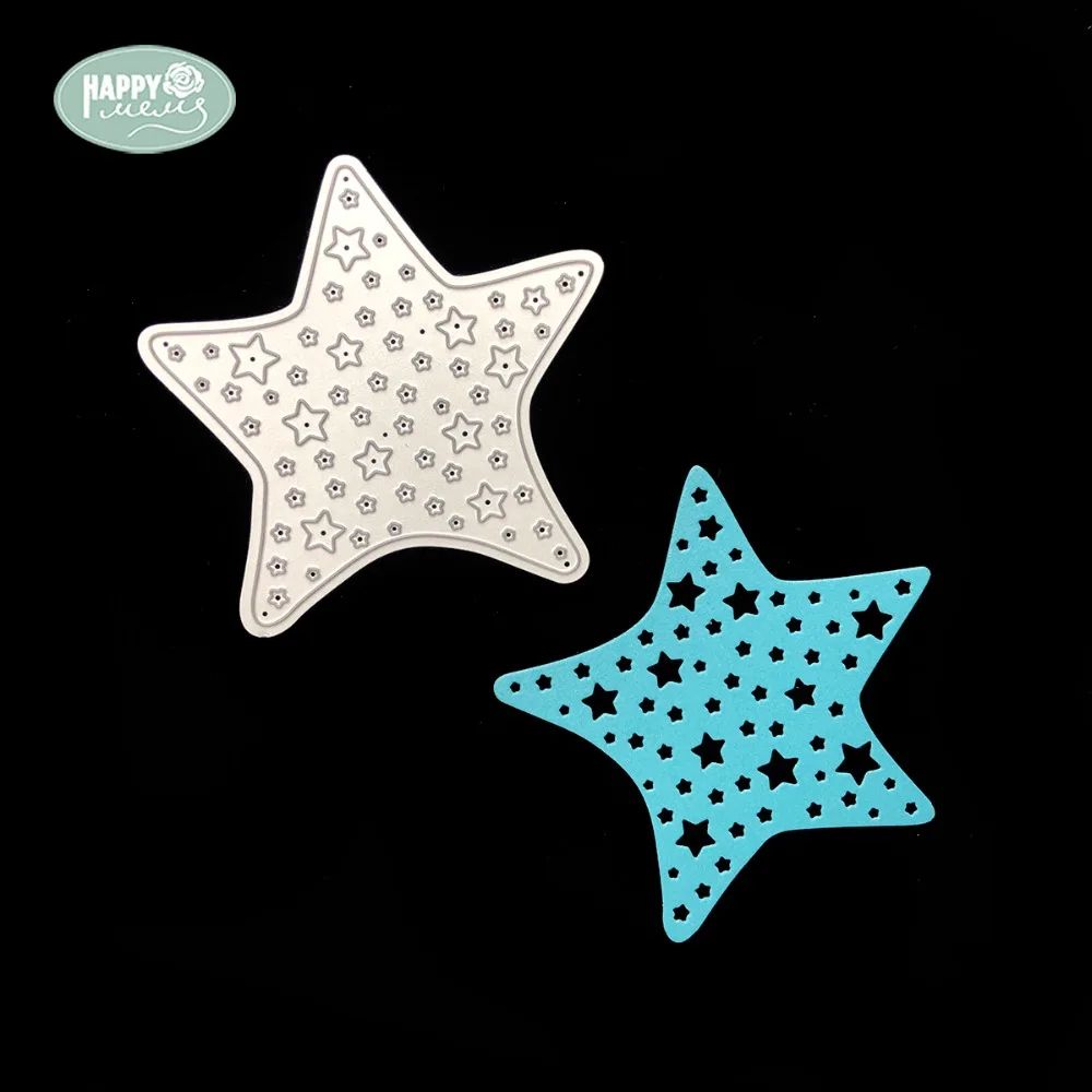 

2018 Home Decoration Sweet Dream star cutting dies silver or custom color cutting dies baby etching starfish cutting dies