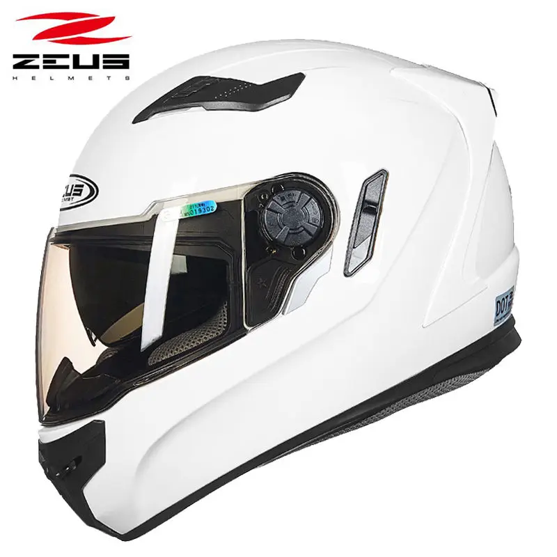 

Мотоциклетный шлем ZEUS ZS813, дышащий, с двойными линзами, Съемный и моющийся, с солнцезащитным козырьком, в горошек