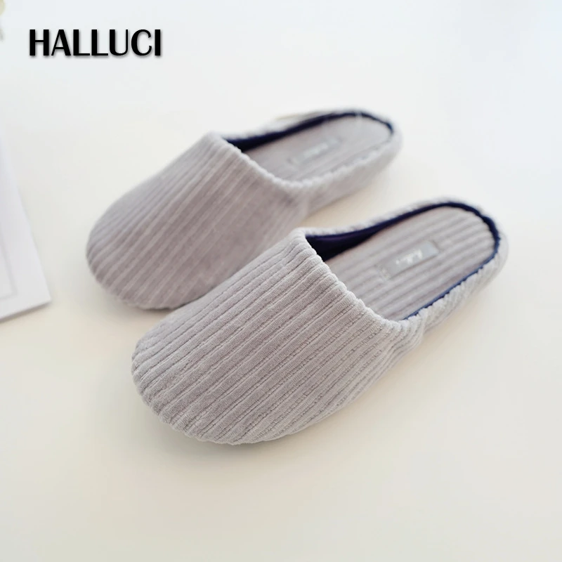 

Simple stripes home slipper shoes women casual slides vertical striped cotton terlik casual soft female Slippers women summer