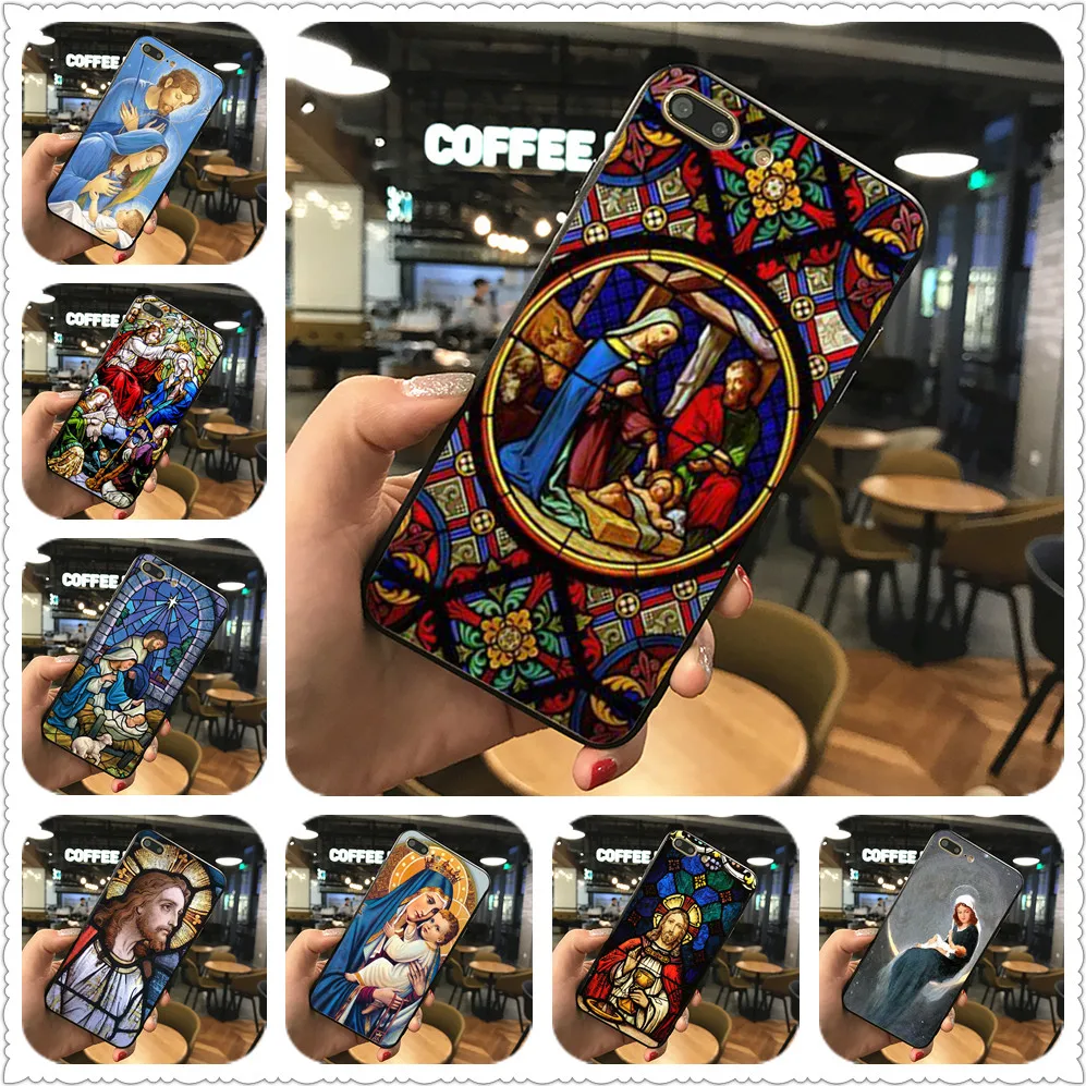 Рождественский чехол для телефона с изображением девы Марии Кристиана iphone 12 12ProMax