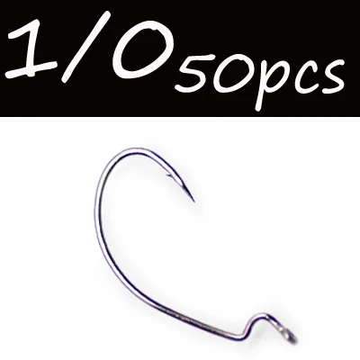 1I0 50PCS 50 шт. широкий зазор крючки для червейЧерный Sharp кровоточащая приманка Каролина/пластиковая приманка крючки для мягкая пластиковая приманка бас рыбалка рыболовный крючок - Цвет: 1I0 50PCS