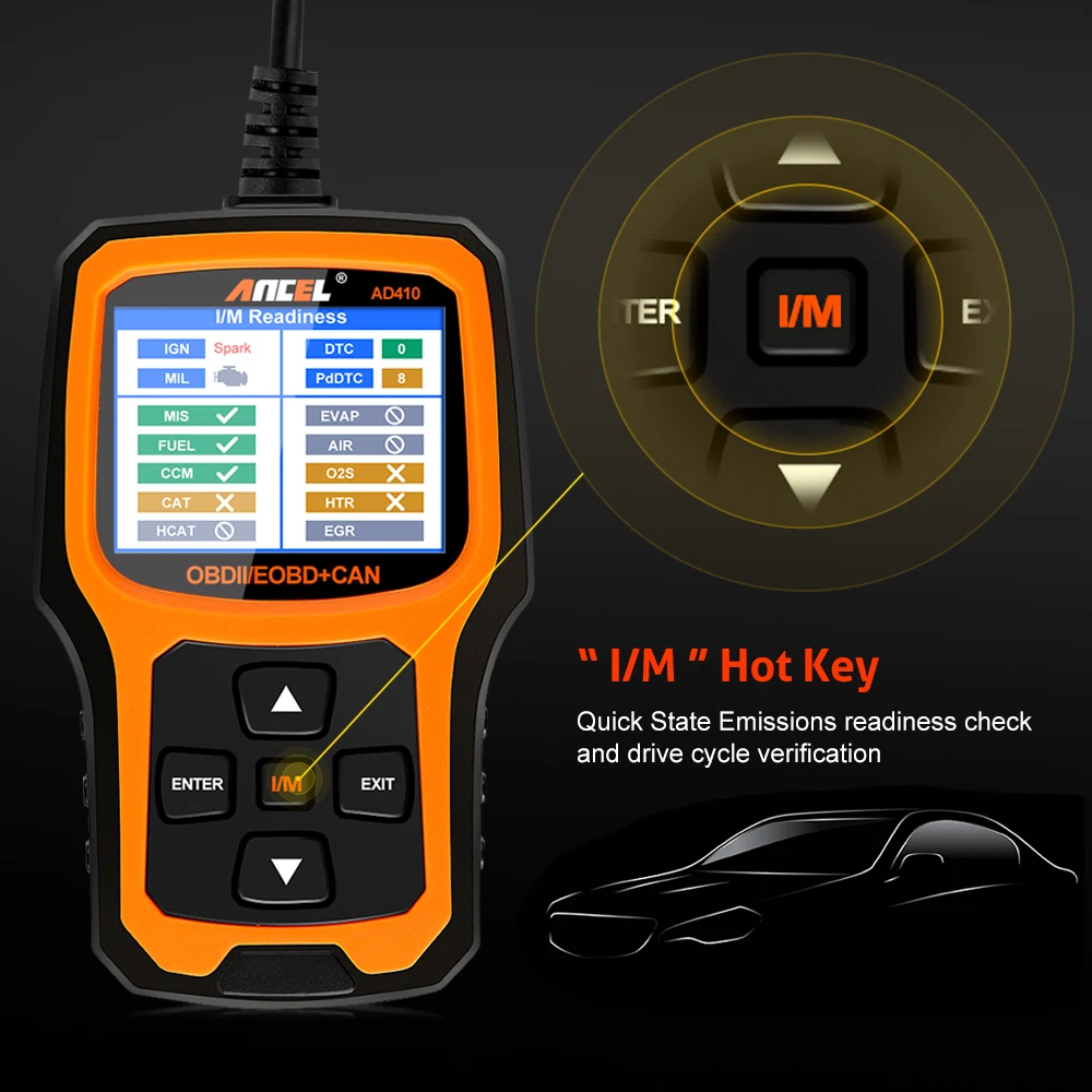 Автомобильный сканер Ancel AD410 OBD2 диагностический инструмент для автомобиля