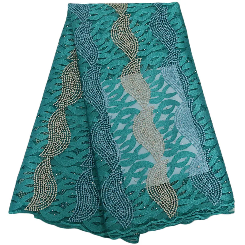 Высокое Качество Нигерии Кружевной Ткани С Камнями Африканский Французский