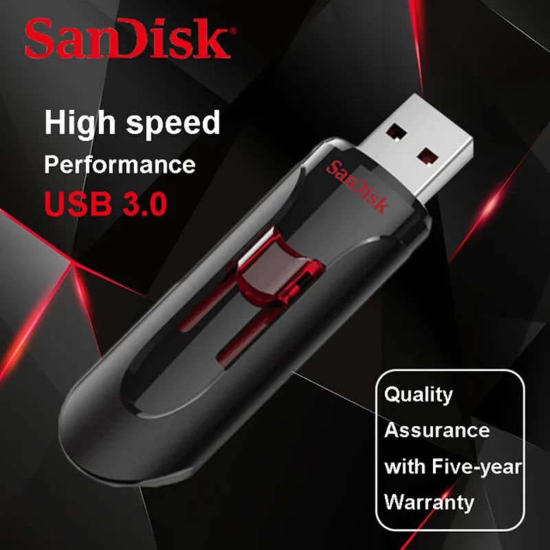 SanDisk CZ600 флеш-накопитель USB 3 0 16 Гб/32 ГБ/64 Гб/128 Гб карта памяти u-диск