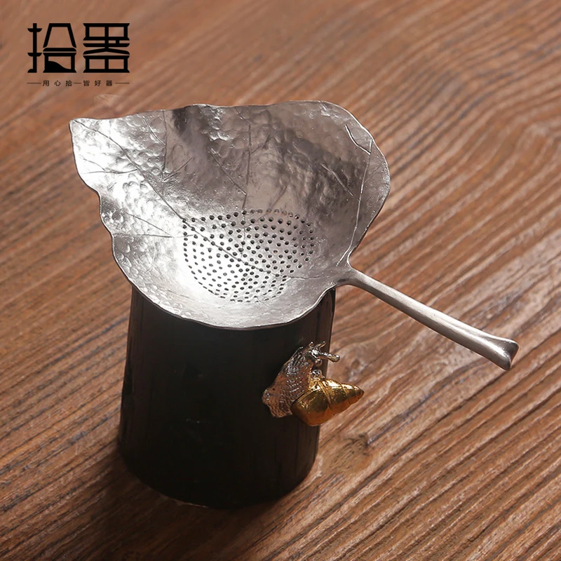 Ручной работы Олово Чай заварки Чай горшок дуршлаг Чай комплект Кофе Percolator Чай Leaf специй фильтр Чай фильтр украшения дома подарки зеленый чай Дуршлаг пуэр чай чайный сервиз чайная церемония Чайник Дуршлаг