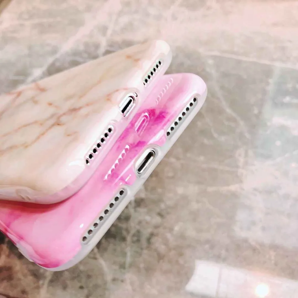 Чехол с мраморной оболочкой для iPhone XR XS Max чехлы X 6 6s 7 8 Plus чехол телефона мягкий