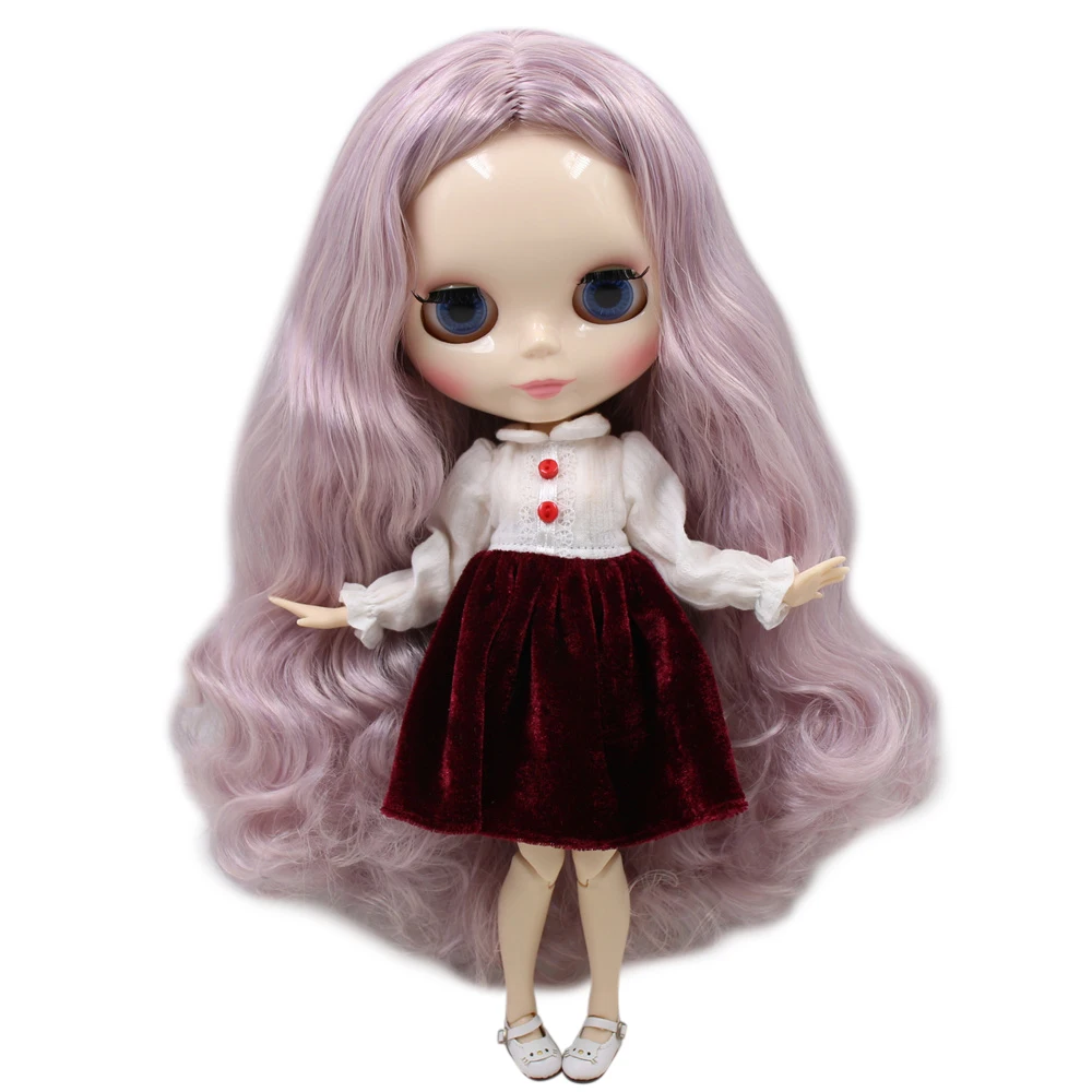 Кукла Blyth ICY DBS No.BL2352/1049 розовая смешанная с фиолетовыми волосами белая кожа