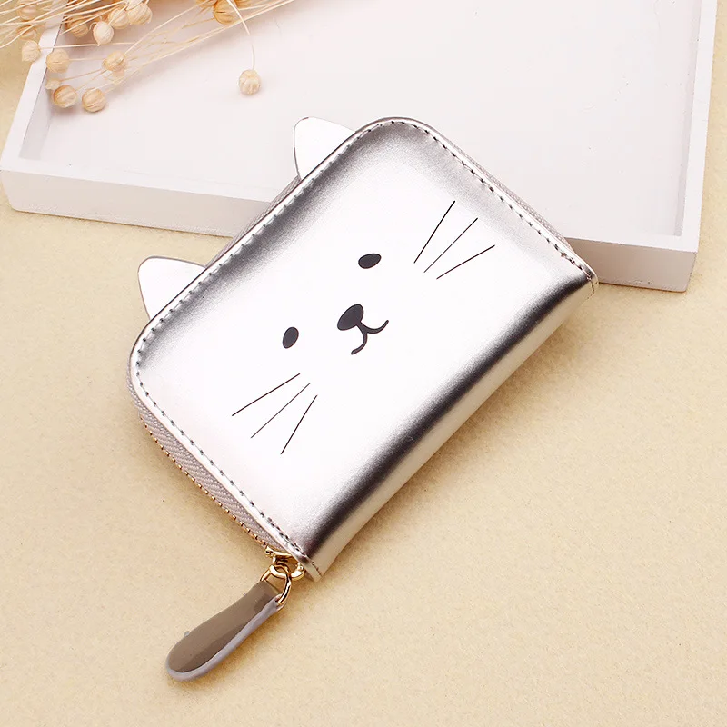 

Lovely Pu Leather Wallet Female Credit Card Holders Hasp Short Women Wallets Zipper Pocket Girl Purse Money Bag Ms Cllutch