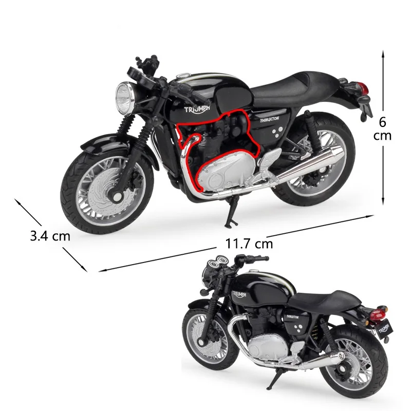 1:18 Welly TRIUMPH Thruxton 1200 литой мотоцикл| |