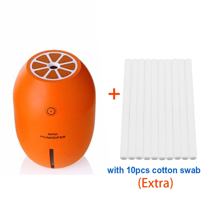 with 10 pcs Cotton 180 мл увлажнитель воздуха, USB очиститель воздуха, освежитель воздуха, светодиодный Ароматерапевтический диффузор, распылитель для дома, авто, мини-увлажнители воздуха для автомобиля - Цвет: with 10 pcs Cotton