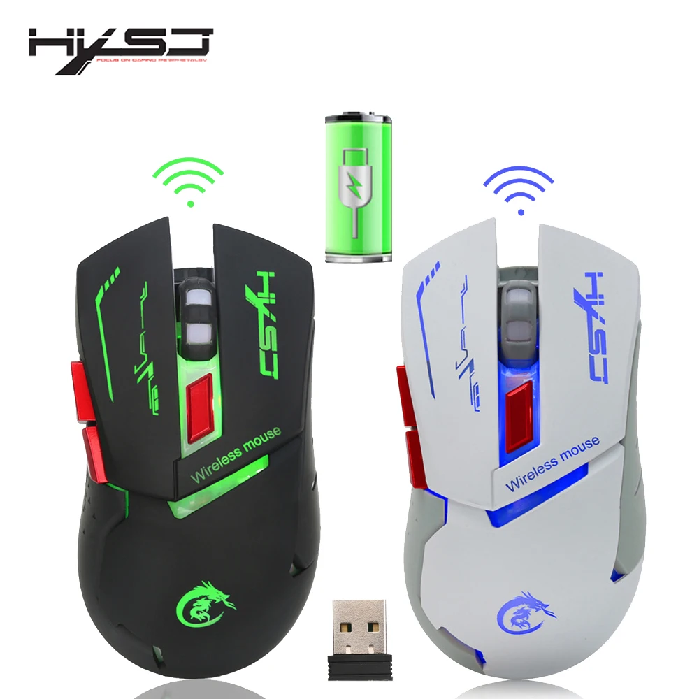 HXSJ X30 новая USB зарядка цветная Люминесцентная игровая мышь 2400DPI Съемная