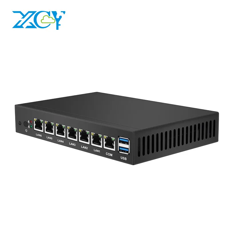 XCY Мини ПК 6 LAN Ethernet Gigabit Intel NIC мягкий маршрутизатор Pfsense Celeron 1037U безвентиляторный брандмауэр Windows сервер