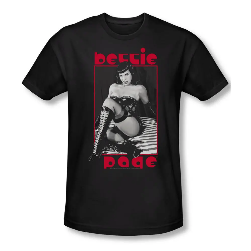 Bettie Page The Mistress для взрослых облегающая футболка с коротким рукавом размеры новая