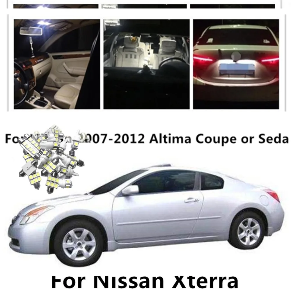 JGAUT 11 шт. светодиодный фонарь для номерного знака для Nissan Altima Coupe или sedan 2007-2012 лампочки интерьер комплект упаковки