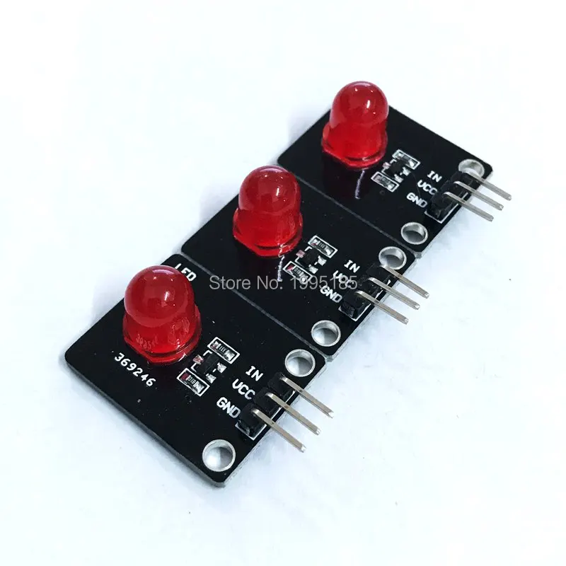 

5PCS LED Lamp Module F10 Red Light S8050 SOT23 J3Y Indicator Lamp Module Suitable For Single Chip Microcomputer 10MM 20mm*25mm