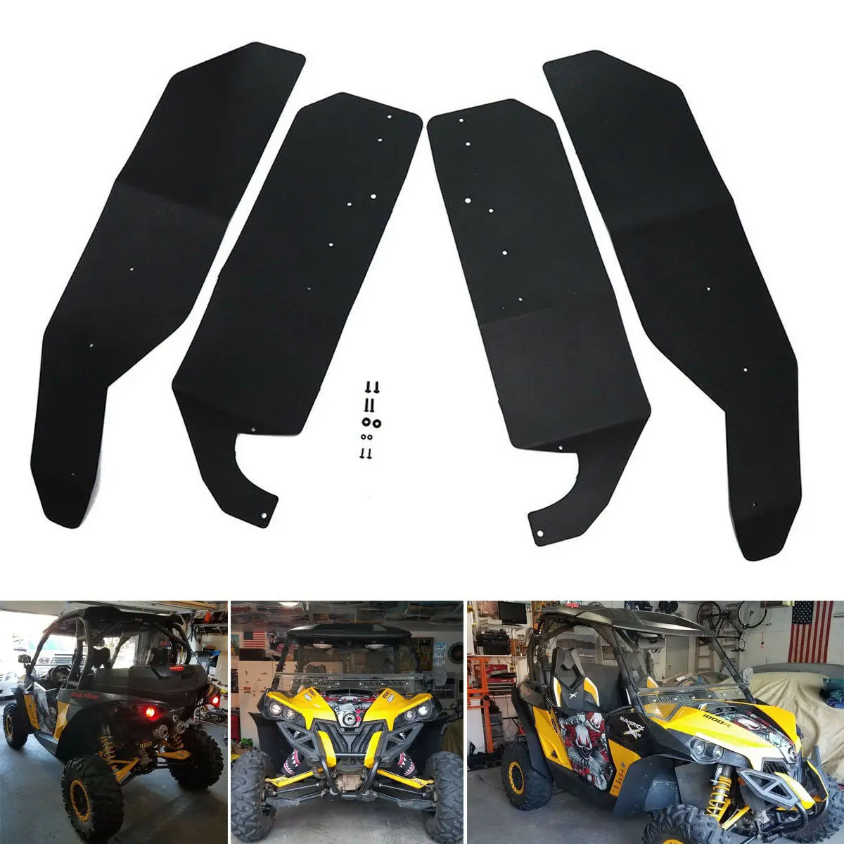 KEMIMOTO UTV на арок Брызговики комплект для Can-Am Maverick и Maverick Max(4 сиденья) модели 2013