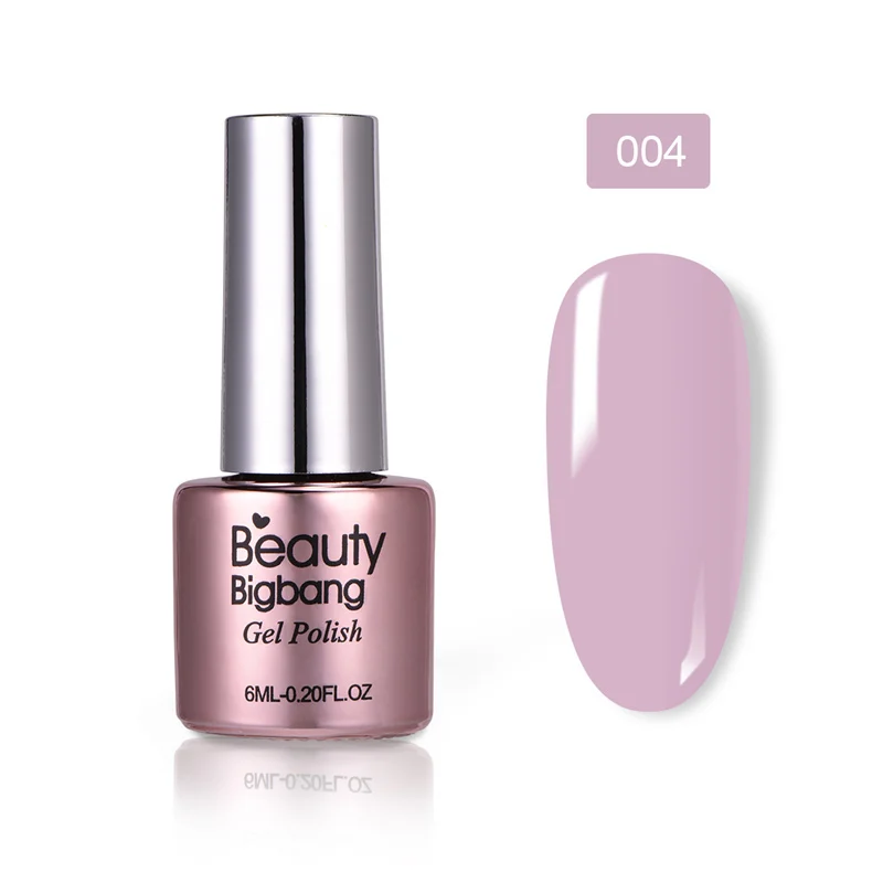 04 6 мл, 36 цветов, замачиваемый Гель-лак для ногтей, УФ-гель BeautyBigBang, верхнее покрытие, Мате, красно-белый цвет, лаки для маникюра, не протираются - Color: 04