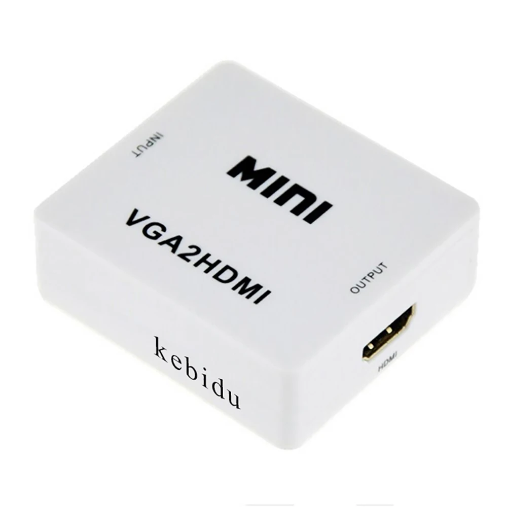 Мини преобразователь из VGA в HDMI с HD 1080P аудио адаптер разъем VGA2HDMI для ноутбука ПК