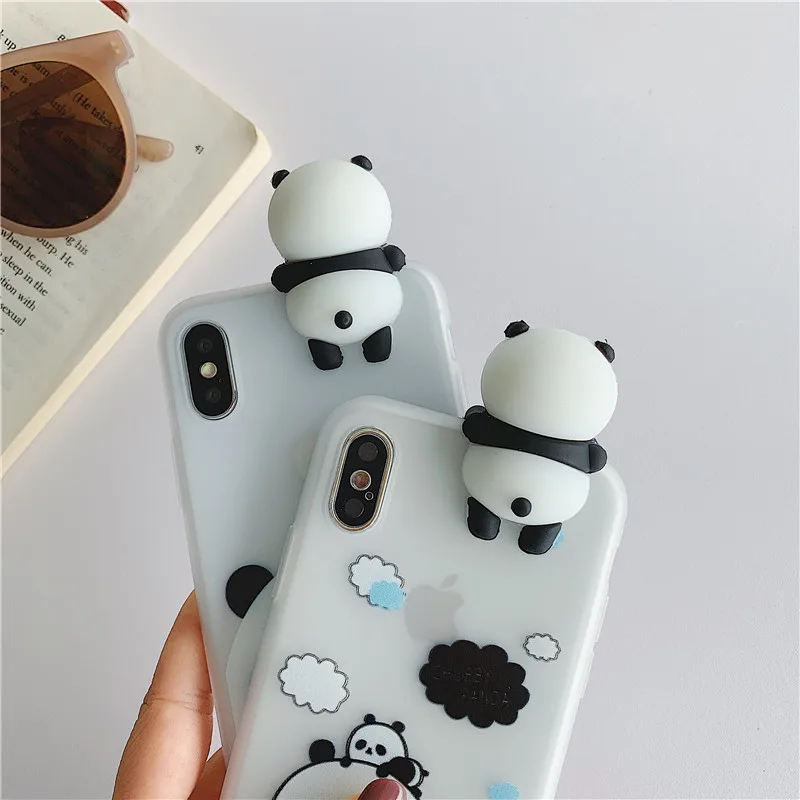 3D мультфильм пухленькие Китай панда Медведь телефон чехол для iPhone 6 6S 7 8 Plus X XS MAX XR