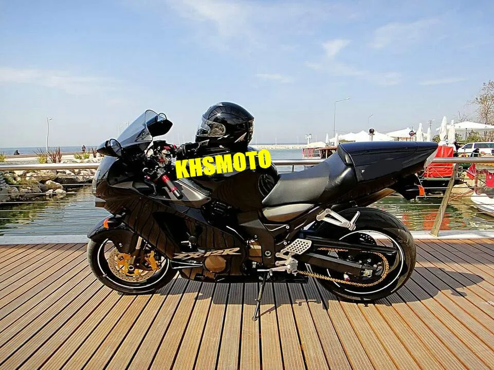 ABS блестящий черный обтекатель комплект для KAWASAKI Ninja ZX12R 02 03 04 05 ZX 12R 2002 2004 2005