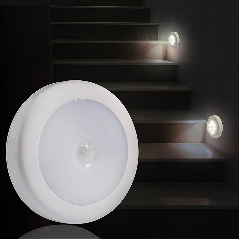 Инфракрасный PIR датчик движения 6LED Ночной свет беспроводной умный детектор тела