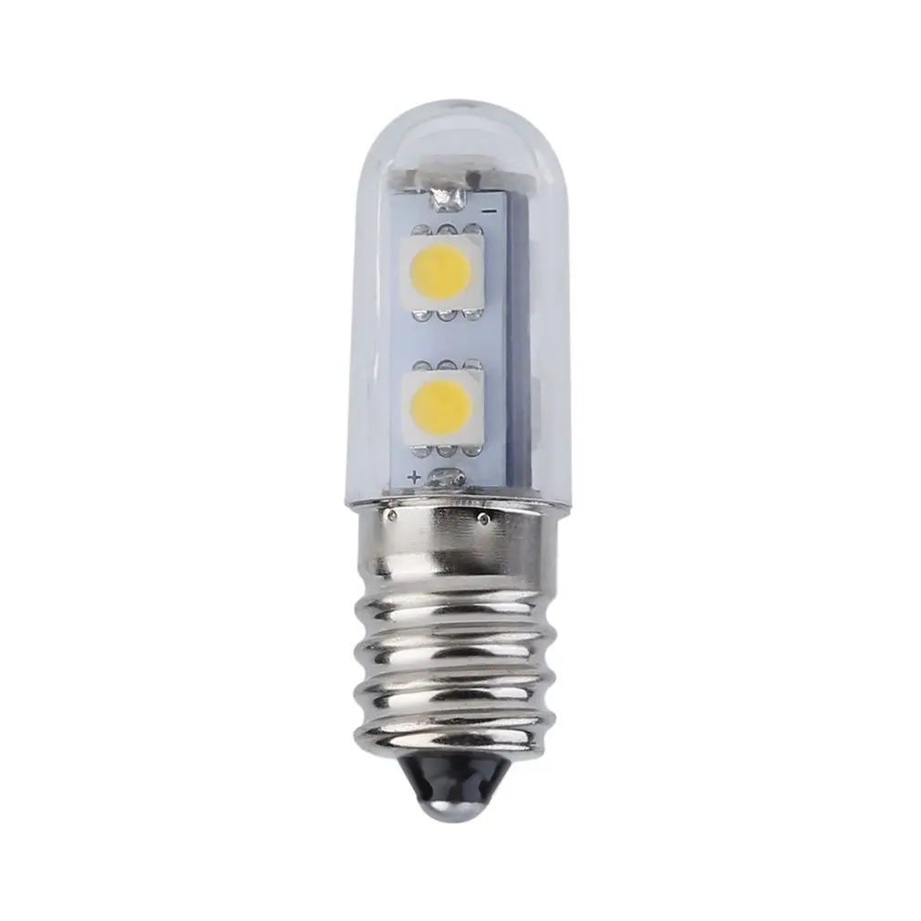 Мини E14 Светодиодный лампа для холодильника SMD5050 0,5 Вт теплый белый AC 110/220V микроволновые печи Диапазон капот ночной стол швейная машина лампа