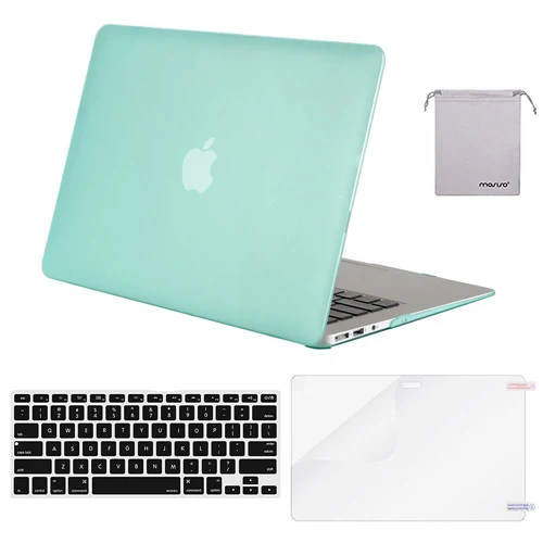 Mint Green Защитный чехол для ноутбука Mosiso для MacBook Air 13 2013+ силиконовый чехол для клавиатуры/защита экрана/Сумка - Цвет: Mint Green