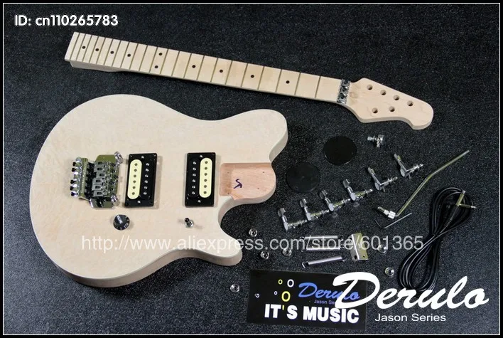 DIY электрогитара комплект болт на сплошной корпус из красного дерева + Канадский