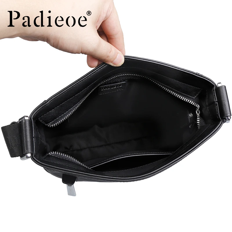 Мужская сумка мессенджер Padieoe из натуральной кожи на ремне|genuine leather men bag|brands man