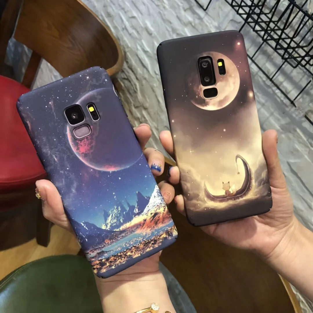 Сэм S9 случае камень мрамор твердый переплет полный край Гранит для Samsung Galaxy плюс