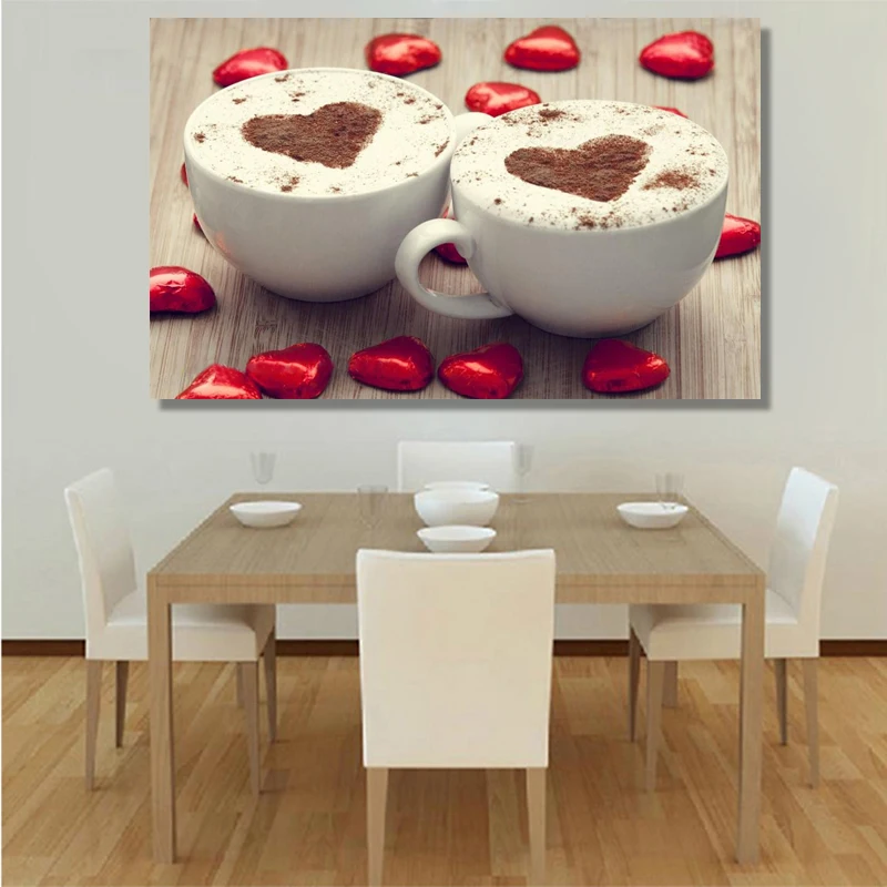 Coffee Cup Needlework Arts Diamond Painting Cross Stitch squar Drill Icon Embroidery christmas decorations for home gift | Дом и сад