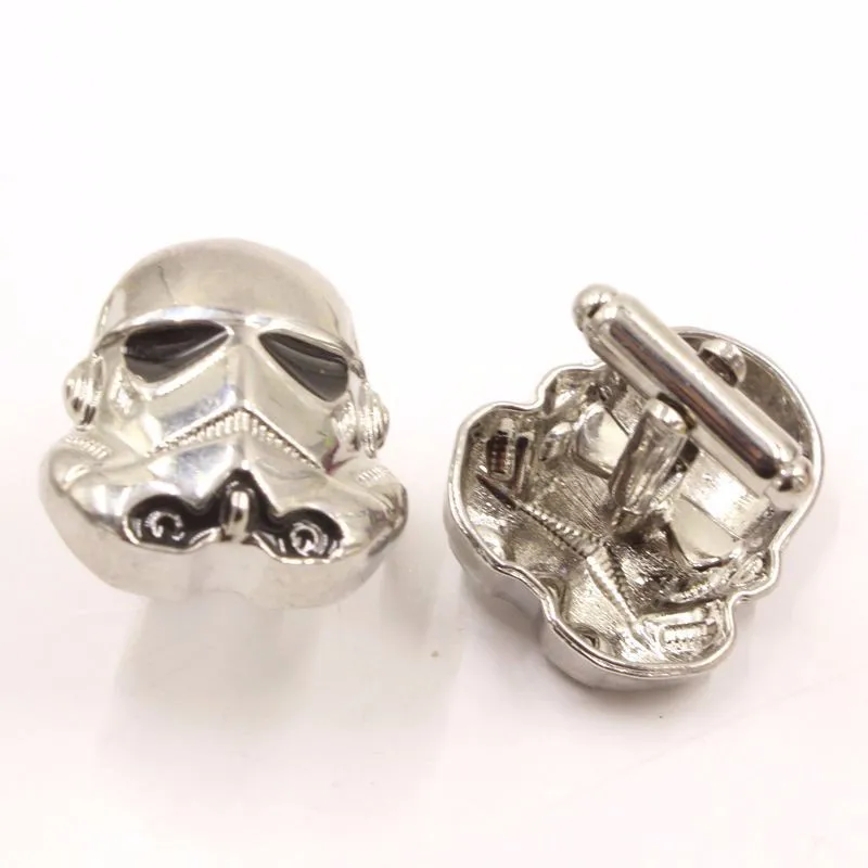 Fashion silver color Star Wars Episode VII Cuff links stormtrooper men women movie Cufflinks Jewelry wholesale | Украшения и